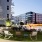 courtyard dining area on turf lawn with ample space